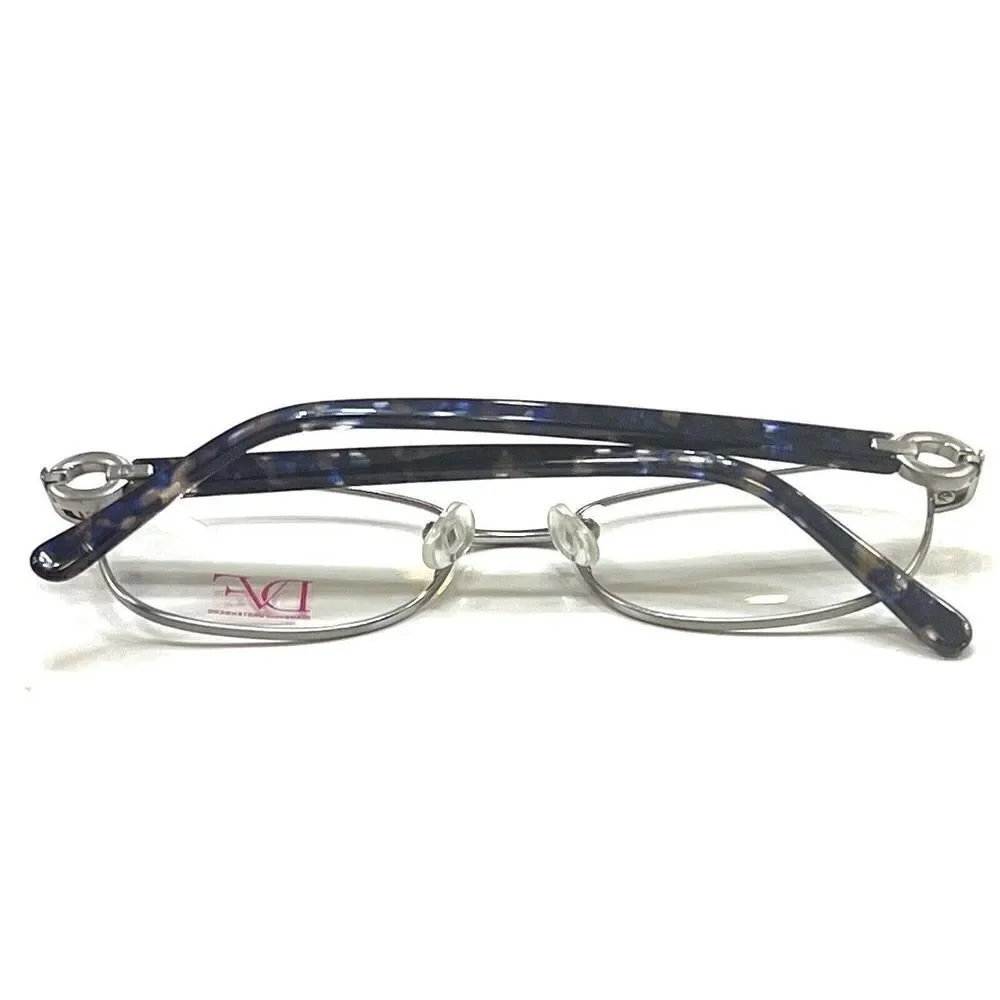NEW Diane von Furstenberg DVF 8046 046 Matte Silver Eyeglasses Frames 51-16-135